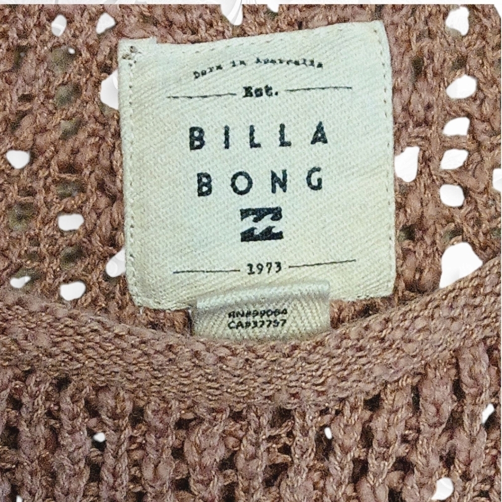 Billabong Tan Wide Knit Boxy SweaterBillabong Tan Wide Knit Boxy Sweater - Picture 6 of 8